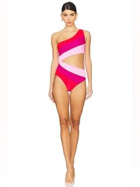 Beach riot Joyce One Piece in Gumdrop Colorblock NWOT